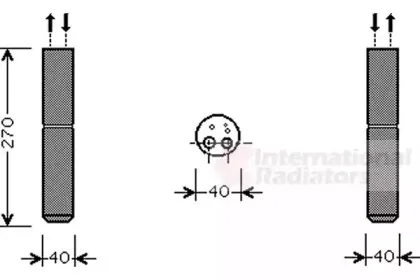1300D254 VAN WEZEL Осушитель, кондиционер
