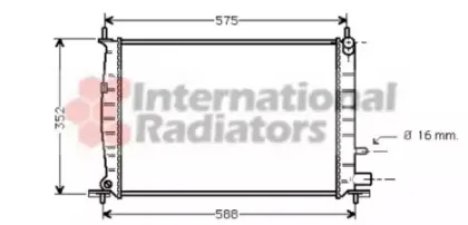 18002220 VAN WEZEL Радиатор, охлаждение двигател