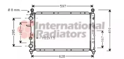 17002096 VAN WEZEL Радиатор, охлаждение двигател