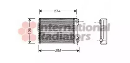17006242 VAN WEZEL Теплообменник, отопление салона