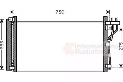 82005184 VAN WEZEL Конденсатор, кондиционер