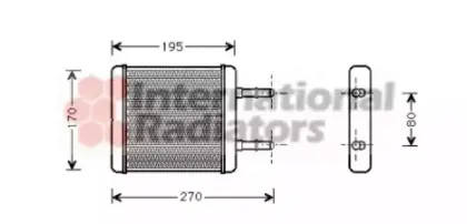 82006061 VAN WEZEL Теплообменник, отопление салона