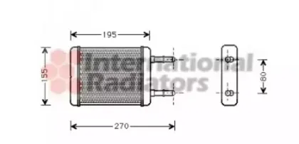 82006064 VAN WEZEL Теплообменник, отопление салона