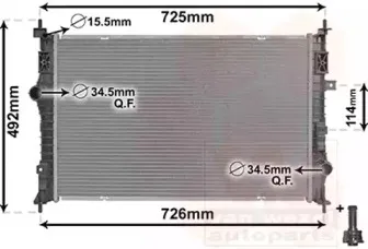 09012710 VAN WEZEL Радиатор, охлаждение двигателя