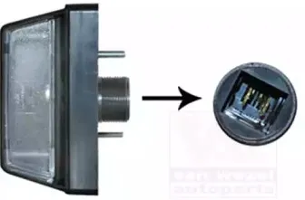 1650940 VAN WEZEL Фонарь освещения номерного знака