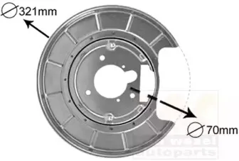 4047374 VAN WEZEL Отражатель, диск тормозного механизма