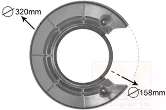 4730374 VAN WEZEL Отражатель, диск тормозного механизма