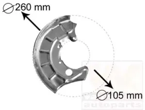 5880372 VAN WEZEL Отражатель, диск тормозного механизма