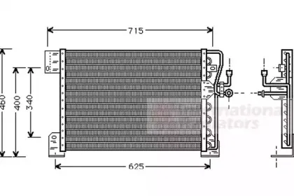 21005005 VAN WEZEL Конденсатор, кондиционер