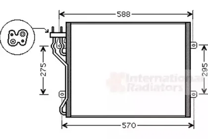 21005035 VAN WEZEL Конденсатор, кондиционер