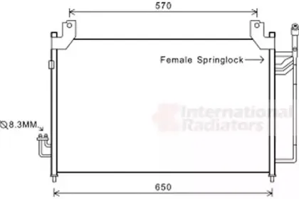27005240 VAN WEZEL Конденсатор, кондиционер