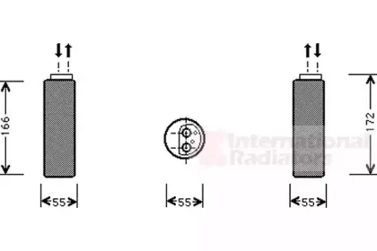 3700D153 VAN WEZEL Осушитель, кондиционер