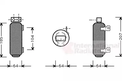 3700D282 VAN WEZEL Осушитель, кондиционер
