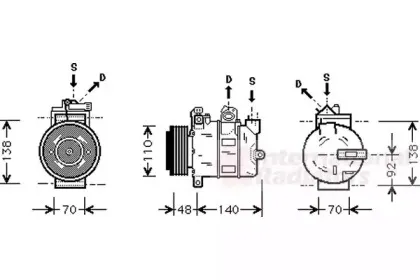 3700K356 VAN WEZEL Компрессор, кондиционер
