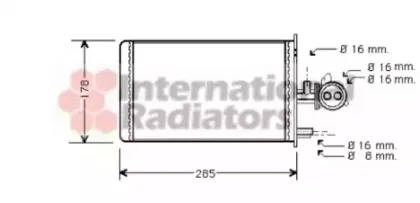 40006173 VAN WEZEL Теплообменник, отопление салона