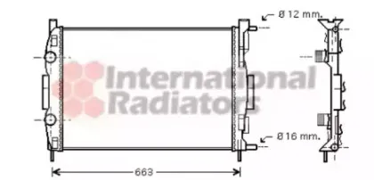 43002308 VAN WEZEL Радиатор, охлаждение двигател