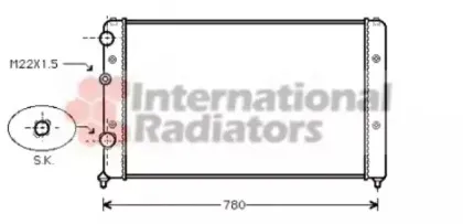 58002122 VAN WEZEL Радиатор, охлаждение двигател