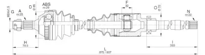 DRS6268.00 OPEN PARTS Приводной вал