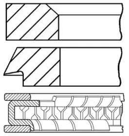 08-780500-00 GOETZE ENGINE Комплект поршневых колец