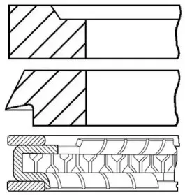 08-107800-10 GOETZE ENGINE Комплект поршневых колец