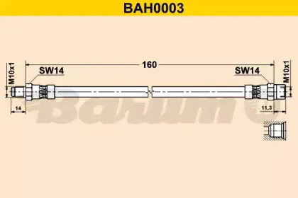 BAH0003 BARUM Тормозной шланг