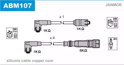 ABM107 JANMOR Комплект проводов зажигания