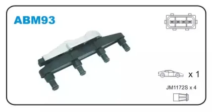 ABM93 JANMOR Катушка зажигания