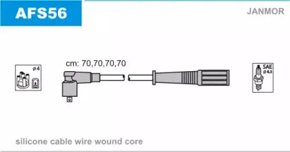 AFS56 JANMOR Комплект проводов зажигания