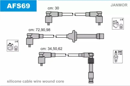 AFS69 JANMOR Комплект проводов зажигания