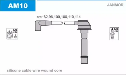 AM10 JANMOR Комплект проводов зажигания