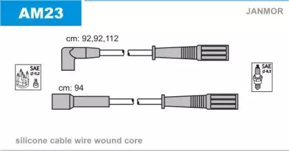 AM23 JANMOR Комплект проводов зажигания