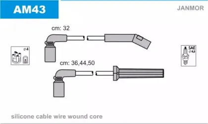 AM43 JANMOR Комплект проводов зажигания