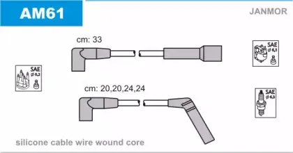 AM61 JANMOR Комплект проводов зажигания