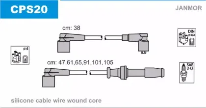 CPS20 JANMOR Комплект проводов зажигания