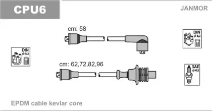 CPU6 JANMOR Комплект проводов зажигания