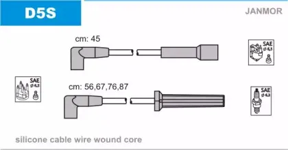 D5S JANMOR Комплект проводов зажигания