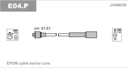 E04.P JANMOR Комплект проводов зажигания