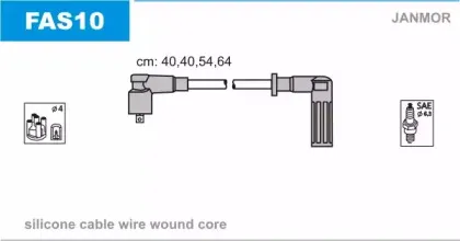 FAS10 JANMOR Комплект проводов зажигания