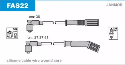 FAS22 JANMOR Комплект проводов зажигания