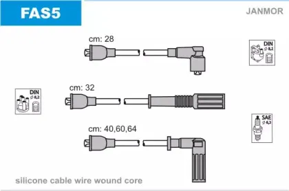 FAS5 JANMOR Комплект проводов зажигания