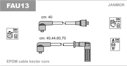 FAU13 JANMOR Комплект проводов зажигания
