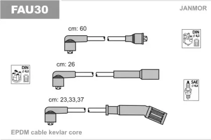 FAU30 JANMOR Комплект проводов зажигания
