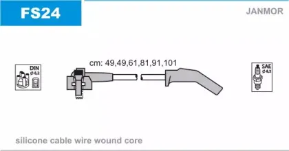 FS24 JANMOR Комплект проводов зажигания