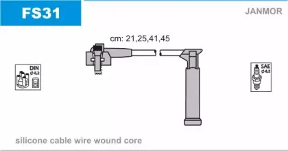 FS31 JANMOR Комплект проводов зажигания