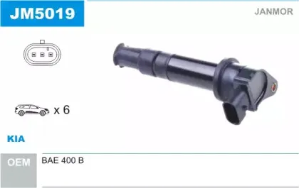 JM5019 JANMOR Катушка зажигания