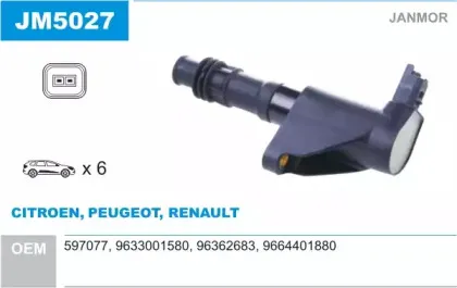 JM5027 JANMOR Катушка зажигания