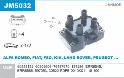 JM5032 JANMOR Катушка зажигания