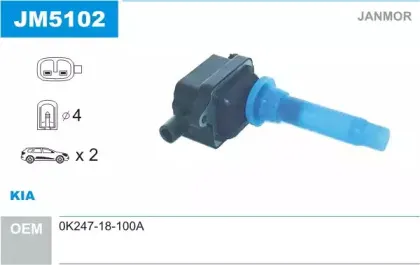JM5102 JANMOR Катушка зажигания