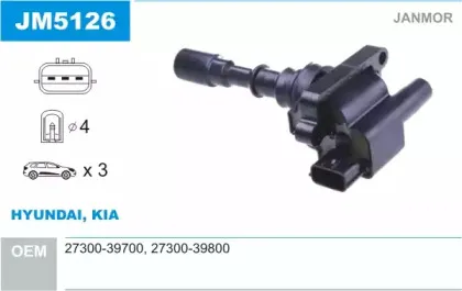 JM5126 JANMOR Катушка зажигания