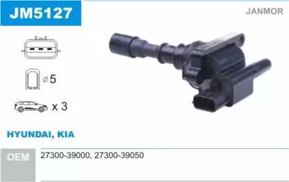 JM5127 JANMOR Катушка зажигания